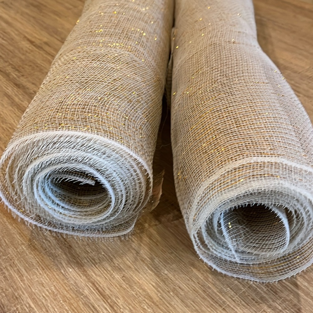 Gold Mesh Fabric 14 yards